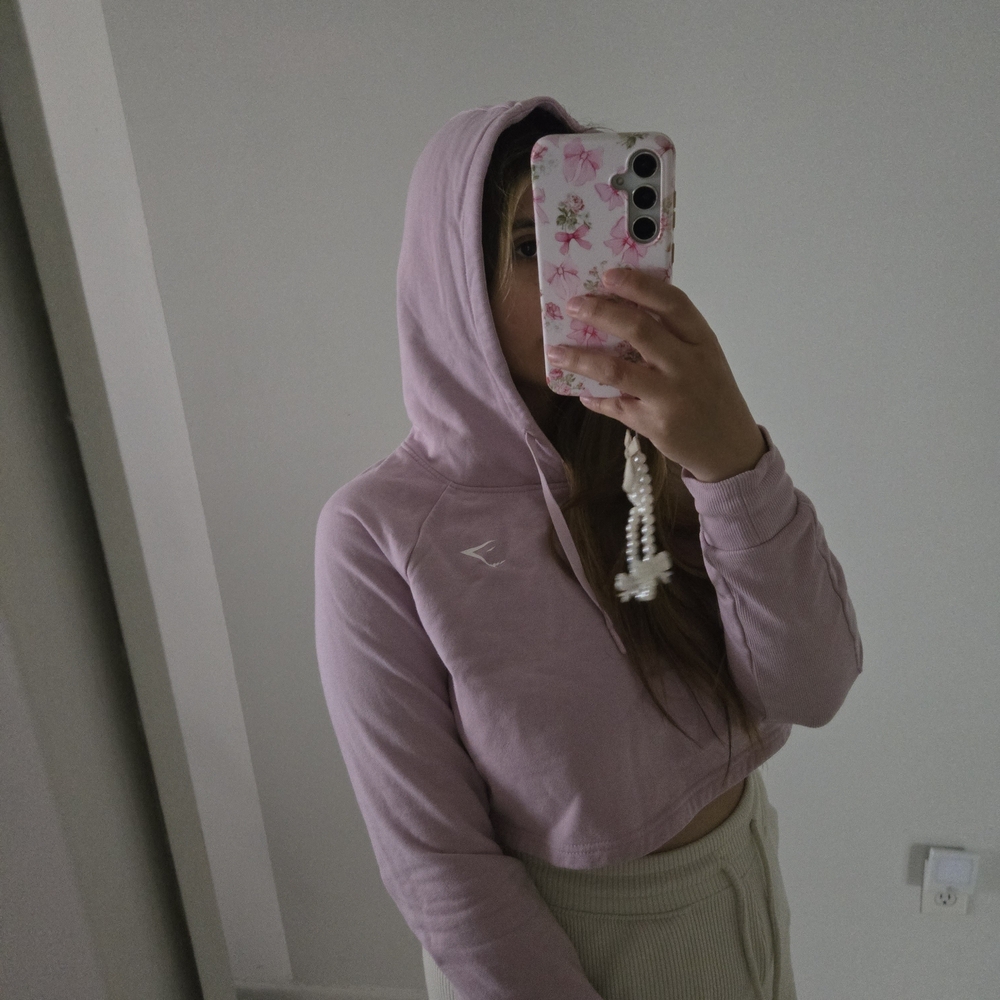 Gymshark Lavender/Pink Cropped Hoodie Women